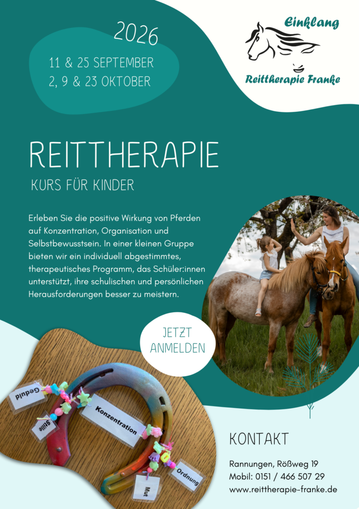 Reittherapie Kinder 2026 vorne